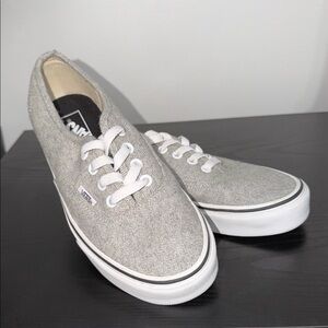 Vans Classic Gray and White Canvas Shoes